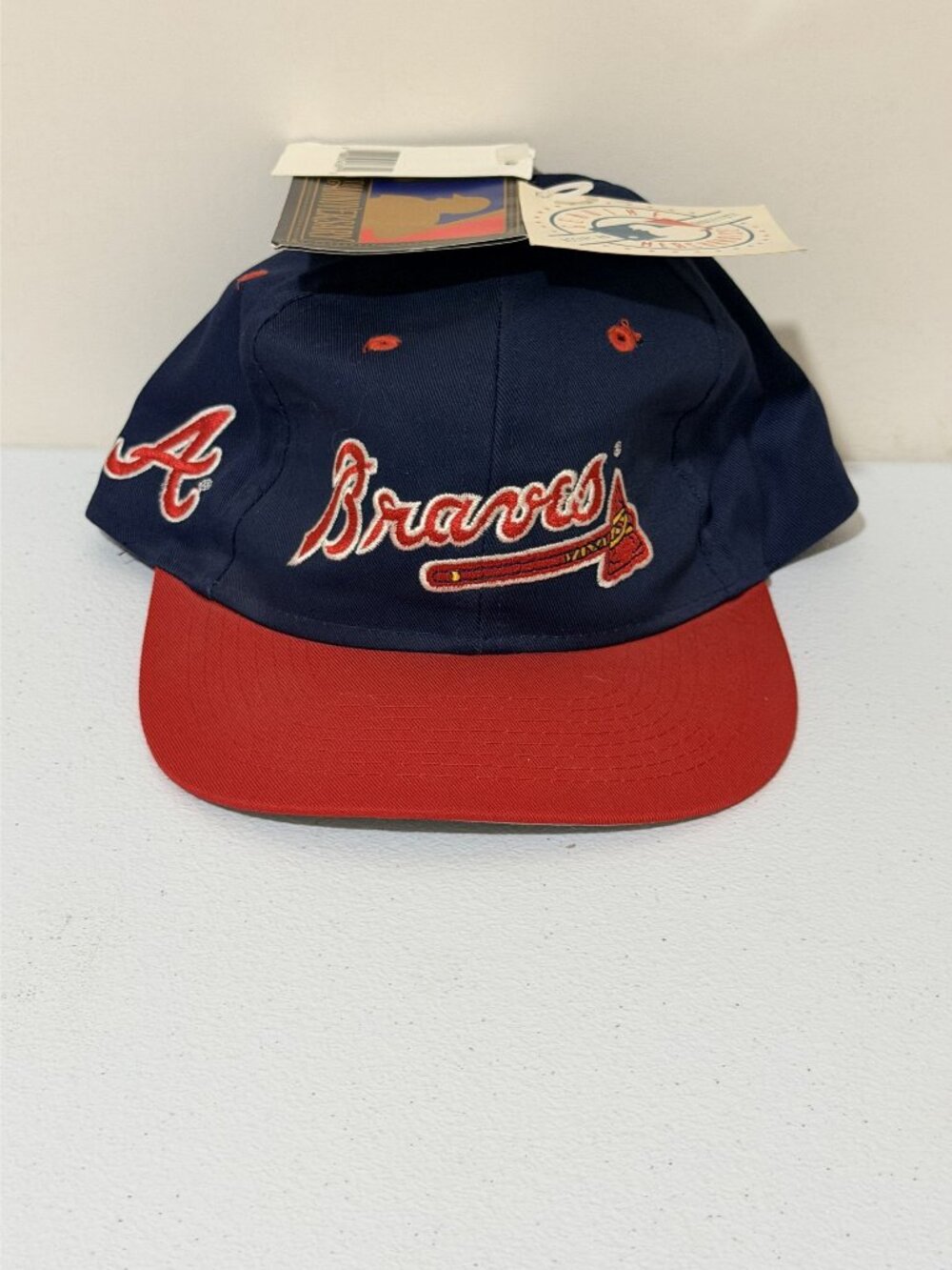 Atlanta Braves 125th Anniversary Snapback Cap Navy & Red MLB Genuine Merchandise